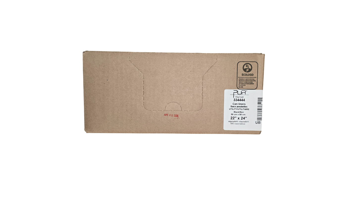 A brown cardboard box with a white product label on the right side, photographed against a plain white background.